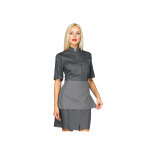 Isacco robe de travail femme  manches courtes venezia + tablier gris 65% polyester 35% coton
