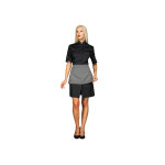 Isacco robe de travail femme  manches courtes venezia + tablier noir / gris 65% polyester 35% coton