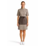 Isacco robe de travail femme � manches courtes venezia + tablier tourterelle / boue 65% polyester 35% ...
