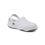 Isacco sabot unisexe magnus blanc 100% caoutchouc avec embout en acier