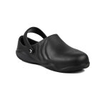 Isacco sabot unisexe magnus noir 100% caoutchouc avec embout en acier