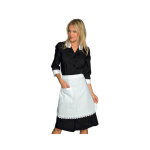 Isacco tablier blanc en dentelle femme de chambre 100% coton