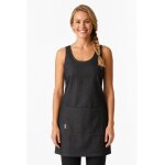 Isacco tablier long pour femme jean noir 100% coton