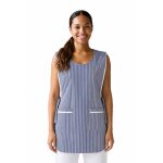 Isacco tablier m�dical poncho blanc ray� bleu