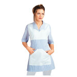 Isacco tablier m�dicale poncho v blanc ray� bleu