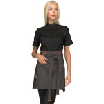 Isacco tablier michigan femme jeans avec poche centrale noir 100% coton