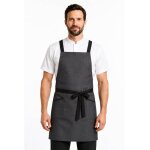 Isacco tablier oxford homme jeans avec poche lat�rales noir 100% coton