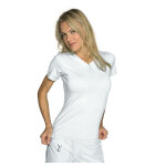 Isacco tee - shirt femme blanc manches courtes 100% coton