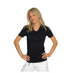 Isacco tee - shirt femme noir manches courtes 100% coton