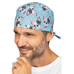 Isacco toque bandana de chirurgie chien bleu avana