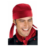 Isacco toque bandana cuisine rouge