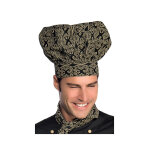 Isacco toque de chef cuisinier noir biscuit