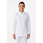 Isacco tunique blanche esth�ticienne vend�me manches longues et microfibre