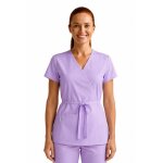 Isacco tunique esth�ticienne lilas, coupe kimono