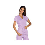 Isacco tunique esth�ticienne lilas, coupe kimono