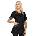 Isacco tunique femme babylon noire 65% polyester 35% coton