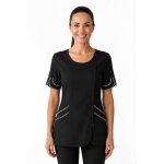 Isacco tunique � fermeture �clair pour femme babylon noire 65% polyester 35% coton