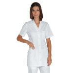 Isacco tunique infirmiere manches courtes marbella blanche 100% coton