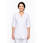 Isacco tunique m�dicale blanche manches retroussables clinic look