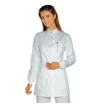 Isacco tunique m�dicale blanche poignets serr�s 100% coton