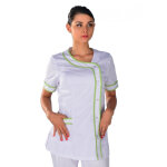 Isacco tunique m�dicale brasilia blanche et vert anis clinic look