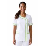 Isacco tunique m�dicale brasilia blanche et vert anis clinic look