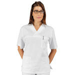 Isacco tunique m�dicale col v 100 % coton mezza manica