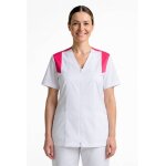 Isacco tunique m�dicale femme blanche et rose clinic look