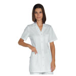 Isacco tunique m�dicale femme manches courtes blanche
