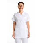Isacco tunique m�dicale kimono blanc
