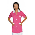Isacco tunique m�dicale manches courtes marbella fuchsia blanc