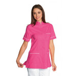 Isacco tunique m�dicale manches courtes panarea fuchsia blanc