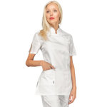 Isacco tunique mdicale manches courtes saigon blanc 100% coton