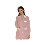 Isacco tunique m�dicale marbella ray� bordeaux blanc 100% coton