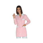 Isacco tunique m�dicale marbella ray� rose blanc 100% coton