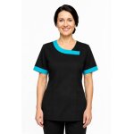 Isacco tunique m�dicale noire et bleu azur
