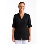 Isacco tunique m�dicale noire manches retroussables clinic look