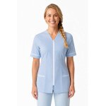 Isacco tunique m�dicale victoria blanc ray� bleu 100% coton
