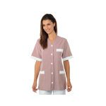 Isacco tunique medina blanc ray� bordeaux 100% coton