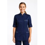 Isacco tunique de travail antigua bleue marine � manche longue en polyester et coton