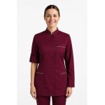Isacco tunique de travail antigua bordeaux � manche longue en polyester et coton
