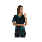 Isacco tunique de travail brasilia noire et bleu azur