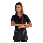 Isacco tunique de travail brasilia noire et rouge