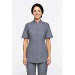 Isacco tunique de travail pour femme demi - manches portofino grise 65% polyester 35% coton