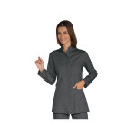 Isacco tunique de travail femme � manches longues portofino grise 65% polyester 35% coton