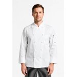 Isacco veste blanche de cuisine pas cher coupe slim 100% coton