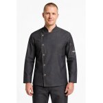 Isacco veste de chef belfast jean's noire � manches longues 100% coton