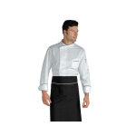 Isacco veste de chef bilbao blanc et noir � manches longues