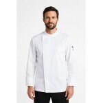 Isacco veste de chef bilbao satin blanc 100% coton � manches longues
