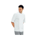 Isacco veste chef cuisinier blanche manche courtes enrica 100% coton